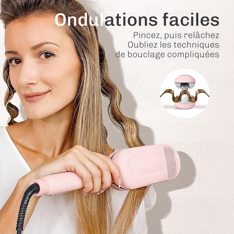 Fer a boucler ionique NovaCurl Diamond cheveux brillants