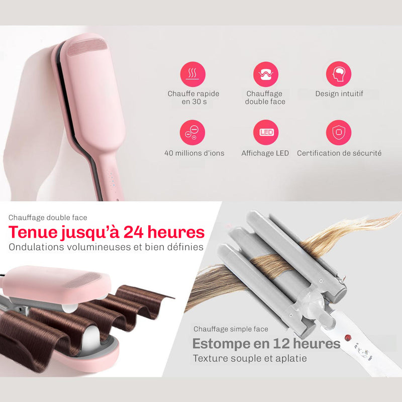 Fer a onduler cheveux NovaCurl Diamond ondulations durables