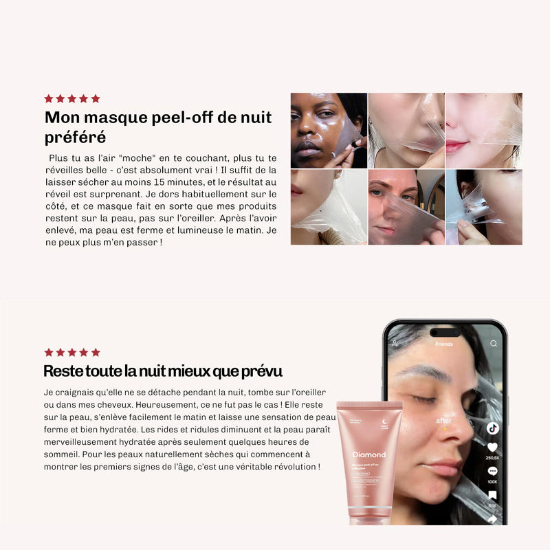 Masque peel-off au collagène