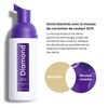 Diamond Smile mousse de blanchiment des dents violette avec effet et explication