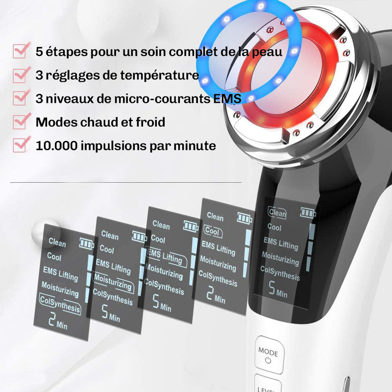 Appareil beaute EMS GlowLift Diamond stimulation collagene