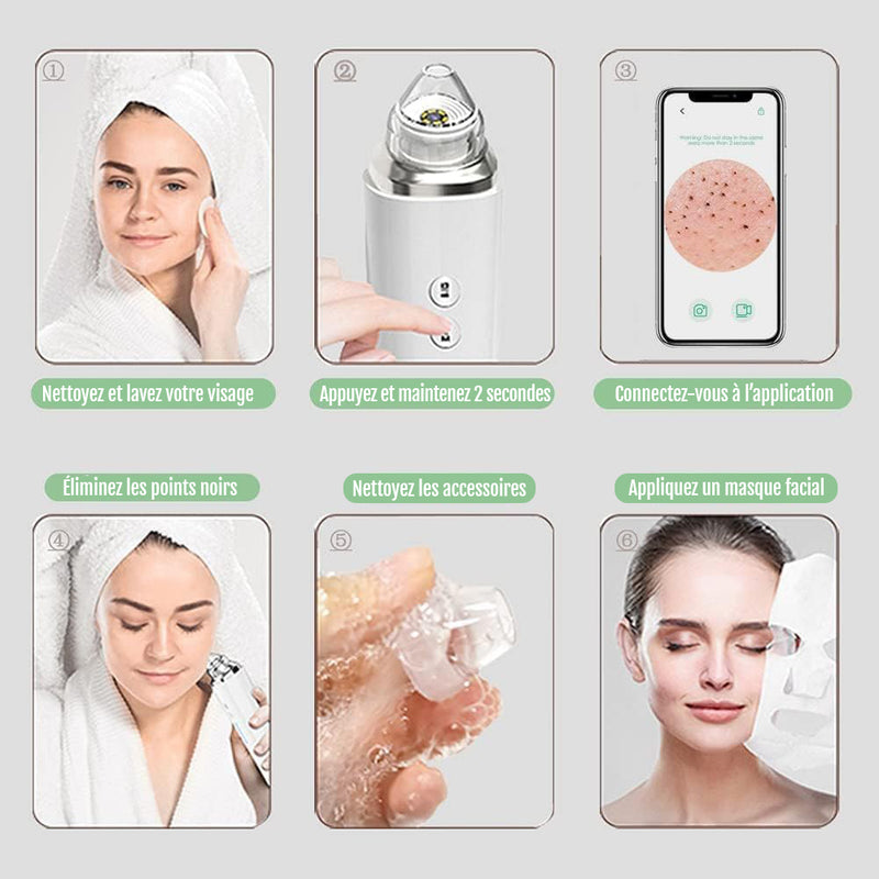 Appareil nettoyage pores camera ClearCam Diamond soin visage
