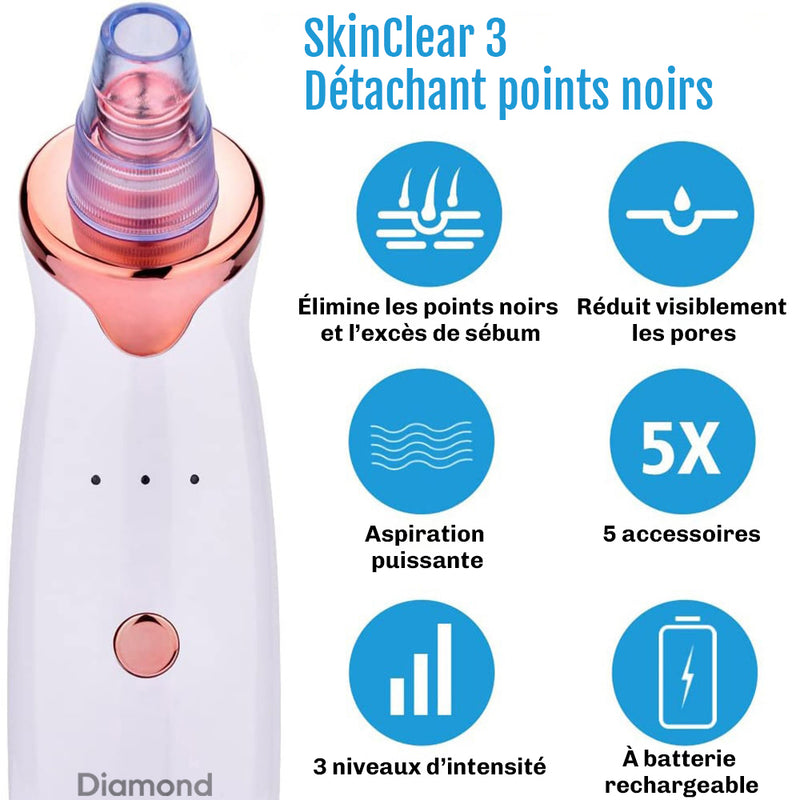 Appareil nettoyage pores Diamond aspiration douce