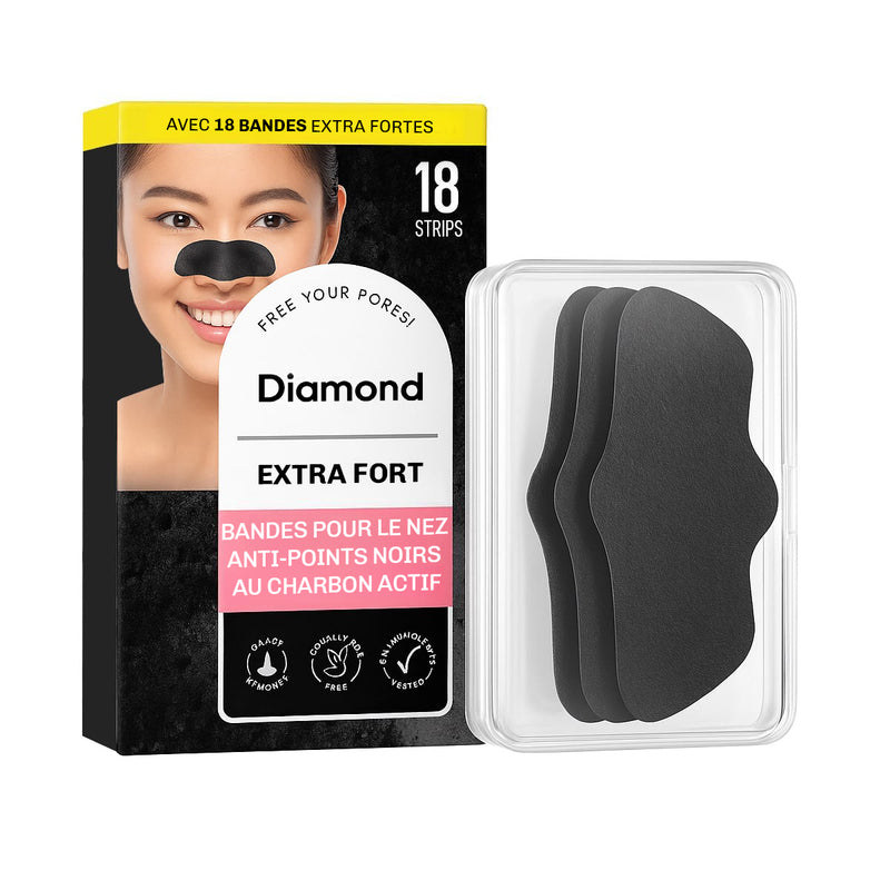 Bandes anti points noirs Diamond nettoyage pores nez