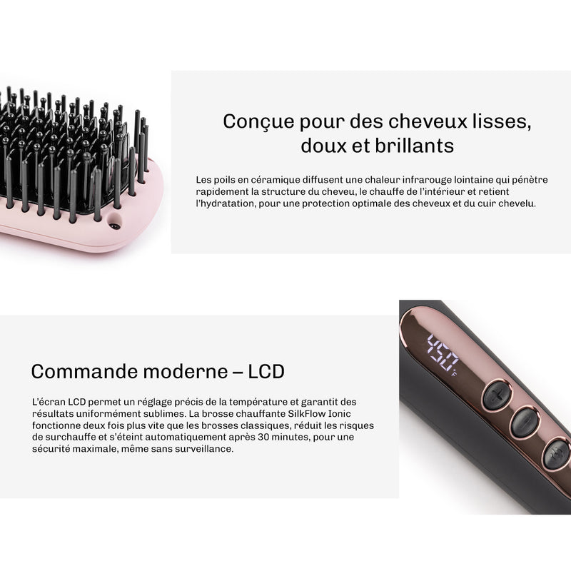 Brosse chauffante Diamond temperature reglable numerique