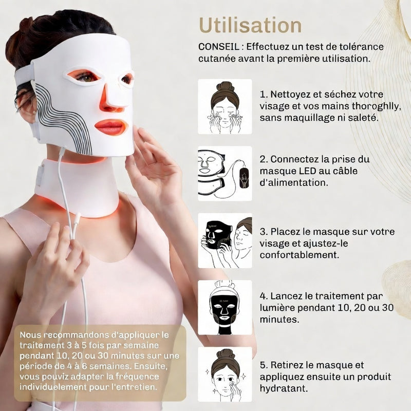 Masque LED Visage et Cou LUMIWHITE