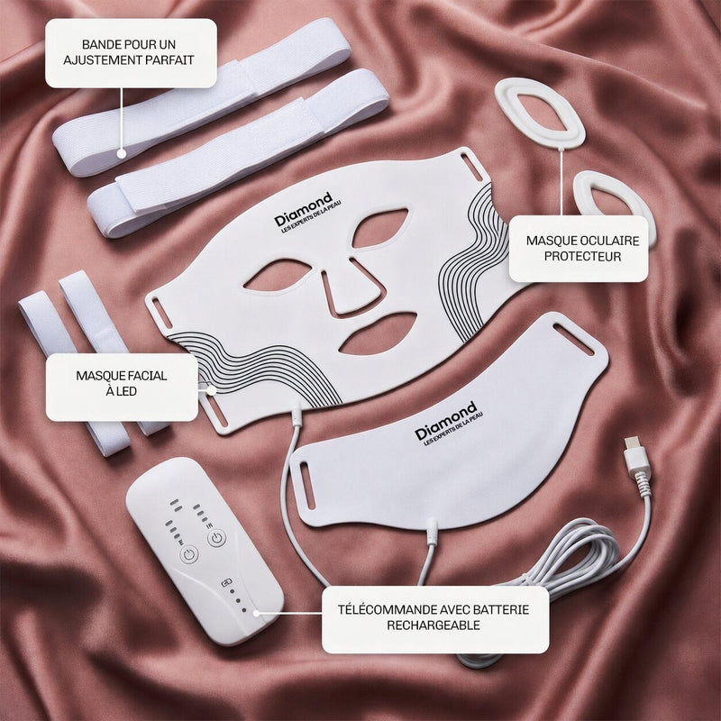 Masque LED en silicone LumiWhite avec ajustement confortable et flexible