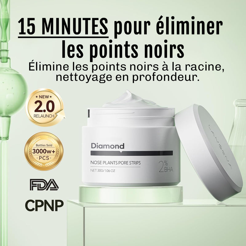 Masque peel off points noirs Diamond extraction impuretes