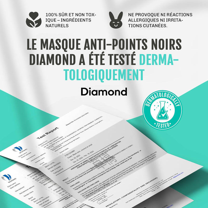 Masque points noirs charbon actif Diamond nettoyage profond