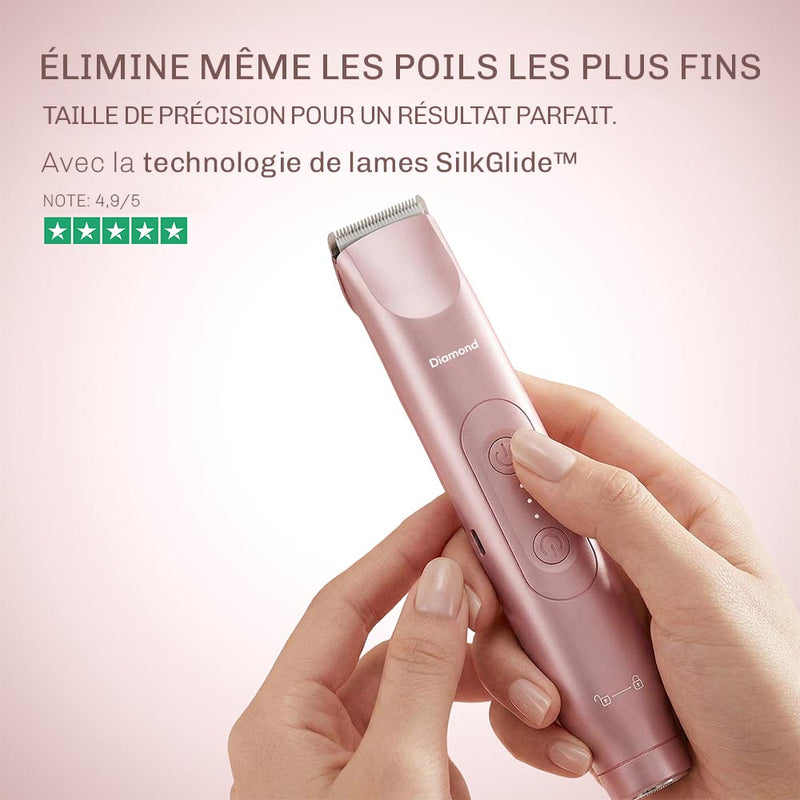 Mini tondeuse avec lames ceramique hypoallergeniques pour peau sensible