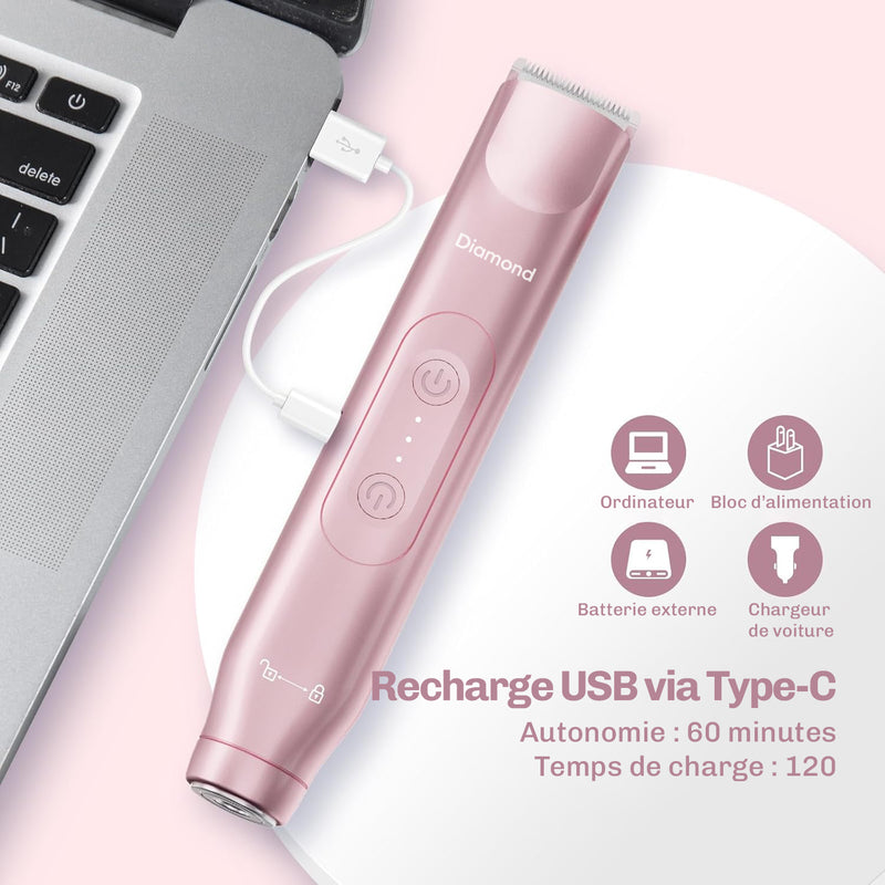 Tondeuse 2 en 1 precision Diamond pour corps et visage