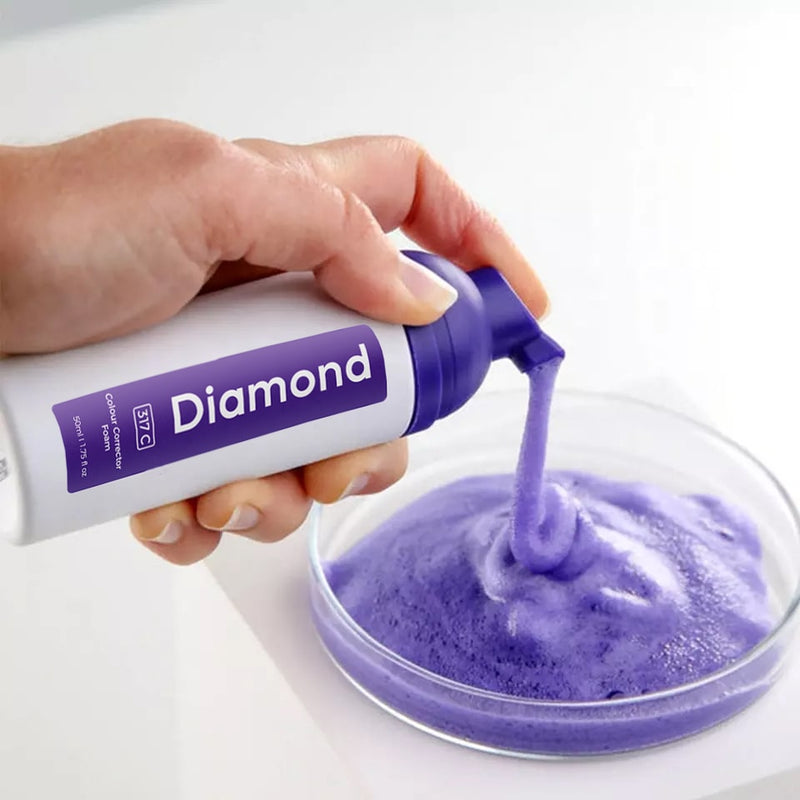 Diamond Smile Blanchiment des dents Mousse de correction de la couleur sur une lame de verre