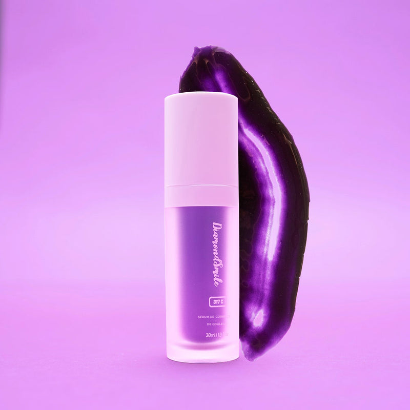 Diamond Smile Violet blanchiment des dents correction de la couleur - Sérum Violet gel de blanchiment avec fond violet